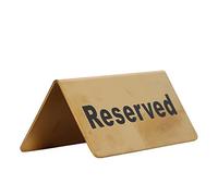 Alomejor Alomejor Letrero de Mesa de Metal Duradero de Doble Cara con Forma de Tienda de Campaña de Acero Inoxidable para Fiestas, Bodas, Hoteles, Fácil de Limpiar para Restaurantes, Bares,