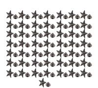 Alomejor Alomejor Remache de Aleación de Zinc con Forma de Estrella, Botón Duradero para Decoración de Bolsas de Ropa, 50 Piezas de Remache de Estrella de Color Pistola para Manualidades de Moda