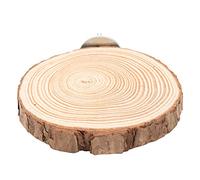 Alomejor Alomejor Soporte de Plataforma de Madera Natural para Pájaros para Morder Loros | Percha Redonda Duradera para Parque de Pájaros, 1 Plataforma, Fácil de Instalar, Adecuada para para