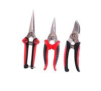 Alomejor Alomejor Tijeras de Podar de Jardinería, Tijeras Eficientes de Acero Inoxidable para Recortar y Podar, Juego de 3 Piezas para Entusiastas del Jardín