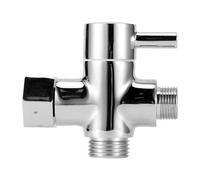 Alomejor Alomejor Válvula Desviadora Cromada de Tres Vías Resistente a Alta Presión para Cabezal de Ducha de Mano, Cabezal Rociador Fijo, Fácil de Operar para Reemplazo del de Ducha de Baño