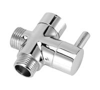 Alomejor Alomejor Válvula Desviadora Cromada de Tres Vías Resistente a Alta Presión para Cabezal de Ducha de Mano, Cabezal Rociador Fijo, Fácil de Operar para Reemplazo del de Ducha de Baño