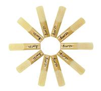 Alomejor Alto Saxophone Reeds 10 Pcs 2.5 Strength Natural Bamboo for Saxophone Replacement Repair Accessories Pack