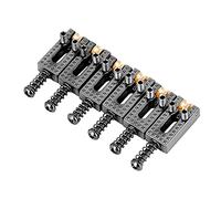 Alomejor Altura Ajustable 6pcs Guitar Saddle Scooter Bridge, Robuste de Guitarra Eléctrica de Aleación de Cobre-zinc para Guitarra de Bricolaje (BLACK)