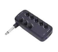 Alomejor Amplificador de Auriculares de bajo con Opciones de Sonido Versátiles, Eco, Reverbio, Coro para Práctica de bajo Guitarra, USB Recargable
