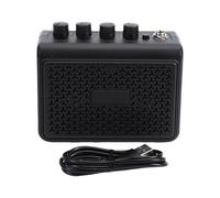 Alomejor Amplificador de Guitarra Portátil, Mini Amplificador de Guitarra de Doble Canal de Plástico, 10 W con Conector para Auriculares para Práctica en Casa y Conciertos Al Aire Libre