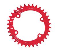 Alomejor Anilla de Bicicleta BCD 96MM Anilla angosta Anilla de Cadena ¨²nica para M6000 M7000 M8000(34T-Red)