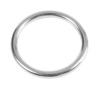 Alomejor Anillo de Acero Inoxidable 304 para Collar de Perro y Gato - Aro Redondo sin Soldadura, Resistente a la Corrosión, Diámetro Exterior 50 mm, Grosor 5 mm, Ideal para Arnés, Accesorio