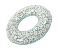Alomejor Anillo Flotante Inflable para Piscina de 35 Pulgadas, Tubo de Natación de PVC para Fiesta en la Piscina en la Playa, Diversión de Verano, con Válvula de Inflado Rápido y (Patrón floral verde)