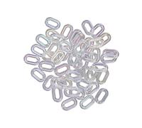 Alomejor Anillos de Enlace Transparentes de Acrílico, Suministros para Manualidades DIY Ligeros y Fuertes para Hacer Pulseras, 50 Piezas para Fabricación de Joyas