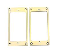 Alomejor Anillos de Montaje de Marco de Pastilla Humbucker de Metal, Piezas de Repuesto para Guitarras Eléctricas, Fáciles de Instalar, Mejoran el Aspecto de su Guitarra, Adecuados para Varios (GOLD)