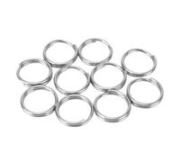 Alomejor Anillos Divididos de Pesca, Anillos de Conexión de Doble Bobina de Acero Inoxidable con Diseño Resistente para Señuelos, Pesca en Agua Salada y Actividades Al Aire