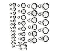 Alomejor Anillos Guía para Cañas de Pescar, Marco de Acero Inoxidable con Cerámica para un Lanzamiento Suave y Protección de Líneas, Ideal para Construcción y Reparación de Cañas