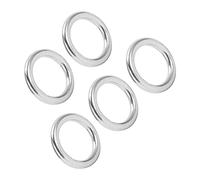 Alomejor Anillos Redondos de Acero Inoxidable, Grado Marino 304, Aro Soldado Cerrado y Duradero con Superficie Pulida Brillante, para Accesorios de Navegación, Barcos, Buceo, Yoga, (3 * 15mm)