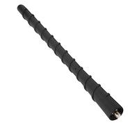 Alomejor Antena FM Am de 7,87 Pulgadas Antena de Radio de Aleación de Aluminio de Goma Reemplazo de Mástil Flexible Instalación Apretada a Mano para Automóviles