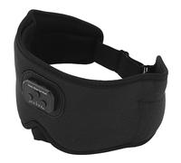 Alomejor Antifaz para Dormir con Bluetooth, Antifaz para Dormir 3D de Seda Helada con 20 Modos de Ruido Blanco, Cómodos Auriculares de Música para Personas Que Duermen de Lado (Black)