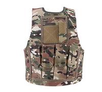 Alomejor Army Multi Terrain Camouflage Vest Camo Combat Vest para niños Juegos al aire (CP Camouflage)