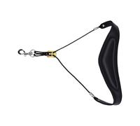 Alomejor Arnés de Cuello para Saxofón, Correa Acolchada de Cuero con Soporte Ajustable para Hombro, para Saxofones Alto, Tenor, Barítono y Soprano