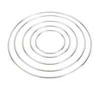 Alomejor Aro de Metal de Hierro Resistente, Compatibilidad con Múltiples Materiales para macramé, Colgadores de Plantas, Manualidades, 20 Piezas de 2 a 6 Pulgadas