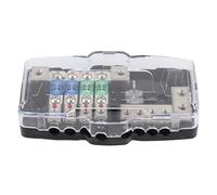 Alomejor Audio Fuse Box Audio STEREO STEREO Funcional con LED para Distribución de Rendimiento, Distribución de 4 Vías para SUV ATV UTV