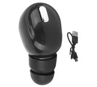 Alomejor Auricular Inalámbrico Bluetooth único Plástico Mini Auricular Bluetooth 5.0 CVC8.0 Reducción de Ruido 80 MAh para Deportes Trabajo Desplazamientos (Black)