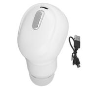 Alomejor Auricular Inalámbrico Bluetooth único Plástico Mini Auricular Bluetooth 5.0 CVC8.0 Reducción de Ruido 80 MAh para Deportes Trabajo Desplazamientos (White)