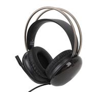Alomejor Auriculares Ajustables sobre la Oreja con Iluminación RGB Colorida, Auriculares para Juegos con Sonido Envolvente para Jugadores (Black)