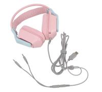 Alomejor Auriculares para Juegos, con Almohadillas de Espuma Viscoelástica Suave y Micrófono Giratorio para PC, Computadora Portátil, Consola de Juegos y Dispositivo Móvil (Pink)