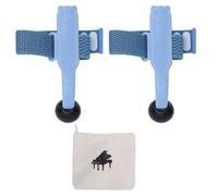 Alomejor Ayuda de Posicionamiento de Dedos de Piano, Corrección de Manos de Goma de Grado Alimenticio con Soporte de Palma para Niños para Niños para Principios de Postura de Piano (BLUE)