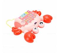 Alomejor Baby Story Machine Cangrejo de Aprendizaje Temprano, Juguete Musical Interactivo Educativo con Luces Coloridas y Mini Teclas de Piano para el Desarrollo de Niños Pequeños (Pink)