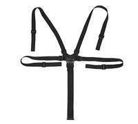 Alomejor BabyHarness - Cinturón de seguridad ajustable de 5 puntos para cochecito, protección giratoria para bebés y niños, seguro (estilo negro a presión)