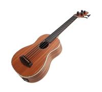 Alomejor Bajo Acústico Bajo Acústico 16 Trastes Ukelele de 4 Cuerdas con Ecualizador Peachwood Cuerpo de Tilo Acabado Brillante para Práctica de Conciertos Principiantes Amantes de la Música