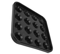 Alomejor Bandeja de almacenamiento de bolas de billar de 16 agujeros, soporte para bolas de billar para transportar y almacenar, con diseño anticaída (negro)