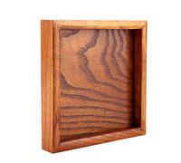 Alomejor Bandeja de té de Madera, Elegante Plato de Madera Maciza para Servir té, café, Sushi, Aperitivos, Restaurante, Bar en Casa, Marrón, 12,5 * 12,5 Cm (,*, cm)