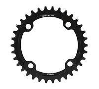 Alomejor - Bandeja de Velocidad única manivela Anillo de Cadena pedaleros de Bicicleta Soporte de pedalier Piezas de reparación de Bicicletas de montaña 32/34/36/38 T BCD 104 mm (36 T-Negro)