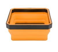 Alomejor Bandeja Plegable de Piezas Magnéticas, Paquete de 2 Bandejas de Herramientas Plegables de Silicona con Base Magnética para Tornillos, Tuercas, Pernos y Herramientas Pequeñas (ORANGE)