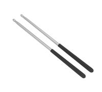 Alomejor Baquetas Clásicas 5A, Material de Aleación de Aluminio, Sonido Fuerte y Claro, para Cafeterías y Conciertos, 1 par (SILVER)