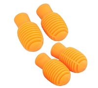 Alomejor Baquetas de Silicona con Punta Silenciosa, Cabezales Silenciosos Duraderos para Tocar y Practicar, Accesorio de Instrumento para Entusiastas de la Música (ORANGE)