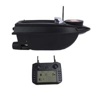 Alomejor Barco Señuelo de Peces RC de Alto Rendimiento con Luces Nocturnas Control Automático de Velocidad para Todos los Entusiastas de la Pesca Diseño ABS Duradero