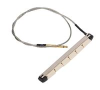 Alomejor Barra de Puente para Pastilla de Guitarra Folk Clásica, Pieza de Repuesto Fácil de Transportar para Bajos de 6 Cuerdas, Apariencia Popular, Metal + ABS
