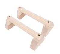 Alomejor Barras Paralelas, Barras de Empuje de Madera con Base, Almohadilla Antideslizante, Poste de Soporte para Práctica de Soporte de Manos para Entrenamiento Físico en Casa (25CM)