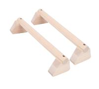 Alomejor Barras Paralelas, Barras de Empuje de Madera con Base, Almohadilla Antideslizante, Poste de Soporte para Práctica de Soporte de Manos para Entrenamiento Físico en Casa (35cm)