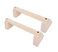 Alomejor Barras Paralelas, Barras de Empuje de Madera con Base, Almohadilla Antideslizante, Poste de Soporte para Práctica de Soporte de Manos para Entrenamiento Físico en Casa (30 centimetros)