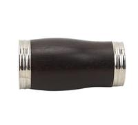 Alomejor Barril de Clarinete, Tubo de Sección Lisa Pulido de ébano y Metal para Mejorar la Estanqueidad Al Aire y el Sonido, con Acabado en Negro Plateado, para Profesionales Aficionados
