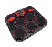 Alomejor Batería Eléctrica de Mesa, Batería Portátil de 7 Almohadillas con Conector para Auriculares y Pedal, para Niños, Principiantes y Adultos