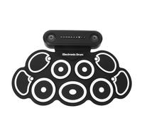 Alomejor Batería Electrónica Portátil, Kit de Batería Enrollable de 9 Almohadillas con Altavoz Incorporado y Salida de Auriculares, 8 Horas de Reproducción, Gran Regalo para