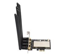 Alomejor BCM94360CD Adapter, PCI-E Compatible Network Card | Admite tarjetas inalámbricas NGFF, Incluye 4 antenas de alta ganancia, PCB chapado en oro negro, Compatible con PCI-E x2 a