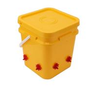 Alomejor Bebedero Automático Duradero para Pollos con de Riego por Gravedad de Barril de 12 litros para Pato Ganso, Kit de Comedero Versátil para Aves de Corral (Balde + Bebedero Cuatro Esquinas +