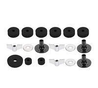 Alomejor Beck Manga Kit Robus Drum Set de Almohadilla de Fieltro Mejora la Calidad de Sonido PVC Black 18 PCS (BLACK)