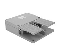Alomejor BERM Interruptor de Pedal, Interruptor de Pie Dual Confiable para Máquinas Eléctricas, Adecuado para Taladros y Tornos, Hecho de Aleación, 1 Unidad